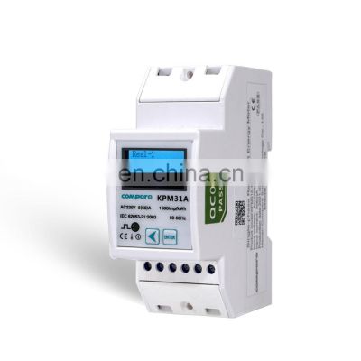 Free APP 220V home energy monitor single phase DIN rail energy meter mini