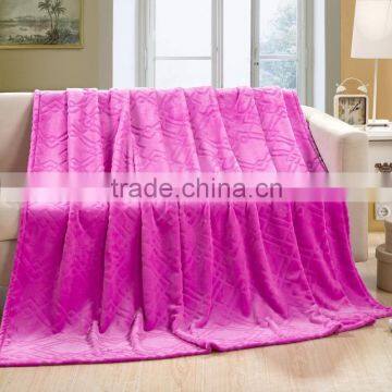 Hot selling new design red 100% polyester super soft wholesale price China blanket