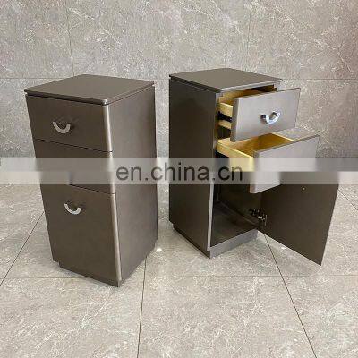 Barbershop Furniture Wooden Shelf Factory Direct Haircut Ark Custom Conference Tables Wooden Storage Corner Cabinet photo-4