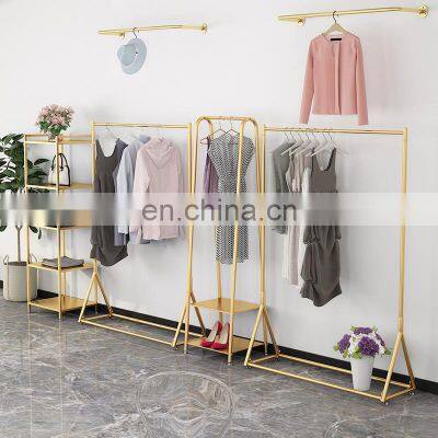 Hot Selling Retail Gold Clothes Rack Display for Cloth Shop photo-2
