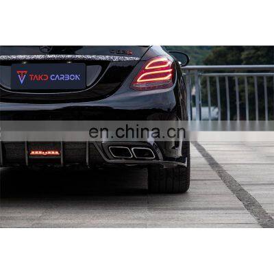Easy to Install Strong and Durable 100% Dry Carbon Fiber Material Rear Bumper Diffuser For BENZ C63 W205