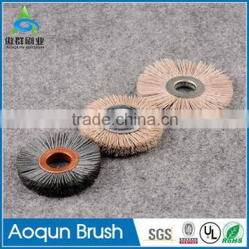 Elaborate nylon abrasive brush for wood steel