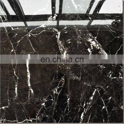 HS610GN bathroom black white glossy tiles wall/ Black and white porcelain floor tile foshan