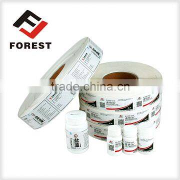 Clear drug label,drug bottle label printing, adhesive medical label