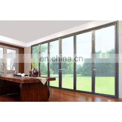 Hot sale  American Standard Aluminum Glass Door/folding Door System With Accordion Fly Screen