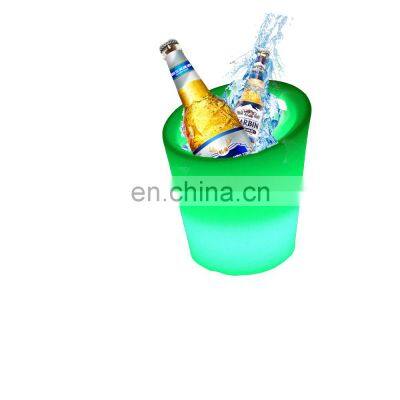 Customized Logo Bar KTV Champagne Beer Champagne Wine Drinks Beer Bucket Portable Party Use Led Rechargeable Cooler