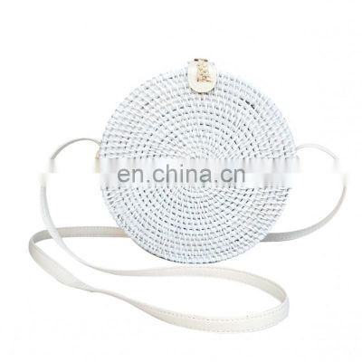 New Arrival White Rattan CrossBody Bag Beach Bag Handmade