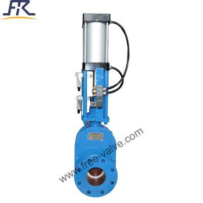 DN100  Pneumatic Ceramic Double Disc Gate Valve