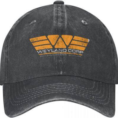 Weyland Corp Building Better Worlds Baseball Cap Aliens Movie Yutani Denim Cap