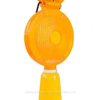 Flashing Barricade Light Solar Warning Light High Brightness Cone Light Portable Led Flashing Street Warning Lamp Solar Warning Light for Road Construction photo-2
