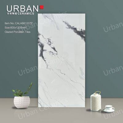 Foshan New Design 600X1200mm Factory Wholesale Ceramic Glossy Glazed Polished Porcelain Floor Wall Tile
