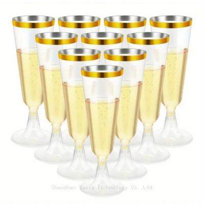 Factory Direct Eco-Friendly Wine Glass - Recyclable Plastic, Green Event Champagne Glass photo-4