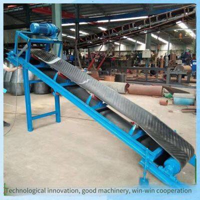 600-bandwidth Flat Belt Conveyor, Mobile Conveyor Belt With Circular Tube Guardrails, Container Belt Conveyor photo-5