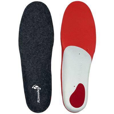 High Arch Support Orthotic Insoles - Warm Wool EVA Shoe Inserts for Comfort & Absorption