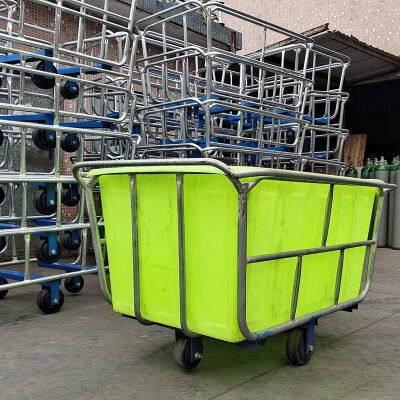 Jinchuan Industrial Steel Cloth Trolley Легко очищается и управляется, подходит для логистического транспорта и хранения