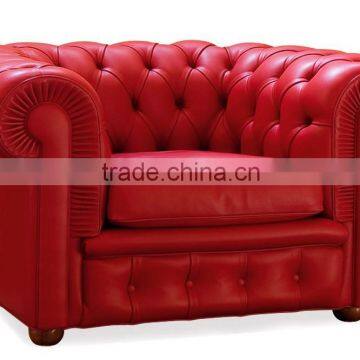 Classic Leather Mid Century Chesterfield Sofa