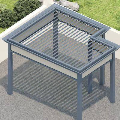 Ioclimatic Aluminum Pergola, Outdoor Weatherproof Gazebo With Adjustable Roof photo-2