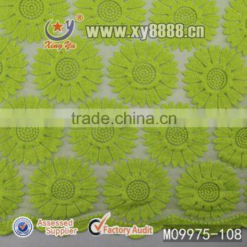 2013-2014 Hot Sale Crochet Sun Flower Organza Fabric Lace