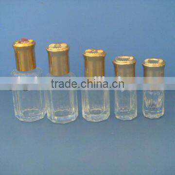 2ml 3ml 6ml 12ml glass octagonal attar bottles