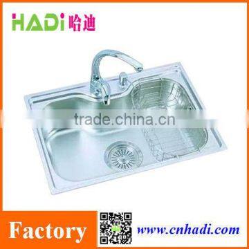 Foshan factory kitchen sink matt treatment single bowl indian sink HD7350