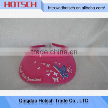 High wholesale embroidery sun visors