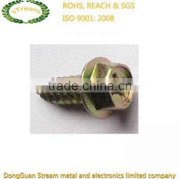 Zinc plated flange hex head screw