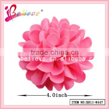 Top quality environmental fabric girls flower hair clip jewelry wholesale (XH11-8447)