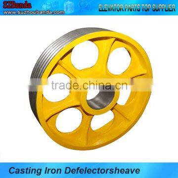 Cast Iron Rope Sheave Pulley,Elevator Cast Iron Pulley Sheave,Elevator Deflector Sheave,Elevator Cast Iron Pulley photo-2