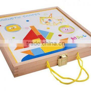 high quality childredn playing wooden magnetic puzzle box