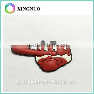 Fanny cute cartoon long red nose shape silicone key chain