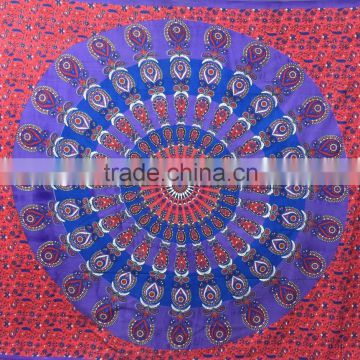 Modern woven Tapestry Mandala bed spread tightly loomed tapestry throw