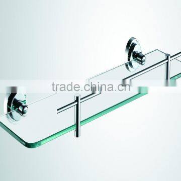 Wall Hanging Solid Brass Durable Glass Shelf