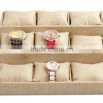 A264 ANPHY Lenen Watch Box Flannelette 3 Layers 9 Units Chain Bracelet Display Box photo-3