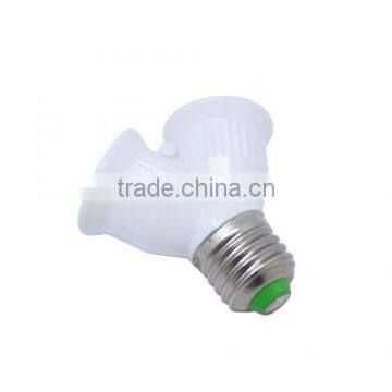 Fireproof E27 to 2 E27 Lamp Holder Converter Socket Led Light Bulb Base Type E27 to 2E27 Splitter Adapter For Led Lamp photo-2