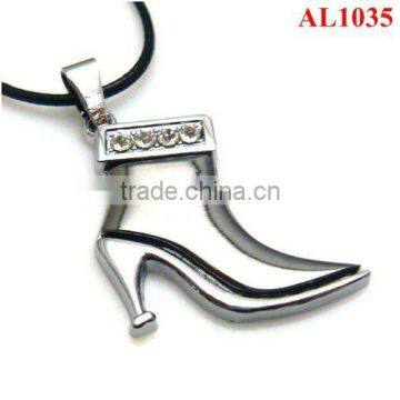 AL1035 Fashion ladies high-heeled shoes pendant ladies necklace, titanium steel charm necklace