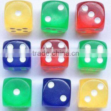 Transparent color dice