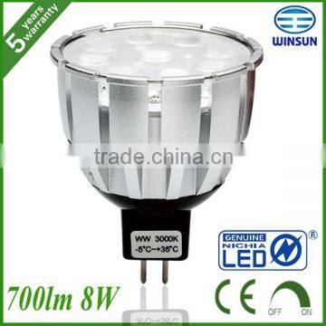 GU5.3 MR16 dimmable led light CE ROHS 12VDC/AC