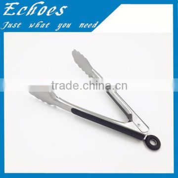 Good quality 12inch stainless steel food tongs bbq tongs