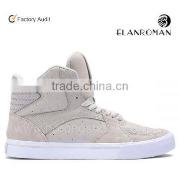 Beige men sneaker with OEM high-top men shoes sport sneaker                        
                                                Quality Choice