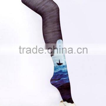 3D pattern compression socks knee length