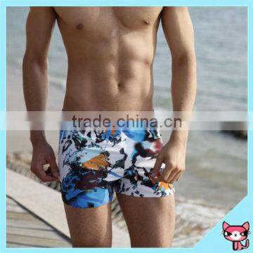 2015 summer swimwear mens' quick-dry board shorts boys and mens swimming trunks bench print men swimwear