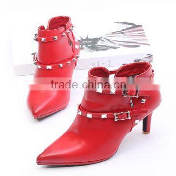 White Boots Leather Upper Rubber Bottom Boots Durable Cheap Rubber Boots photo-2