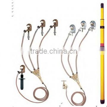 Earthing stick or grounding rod or short circuit wire or grounding clip