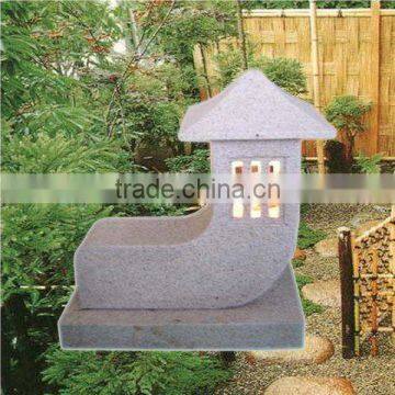 natural stone yard lantern