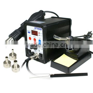 Hot Air Gun Solder IRON Welder ESD 2-1 SMD REWORK welding Station 8786D