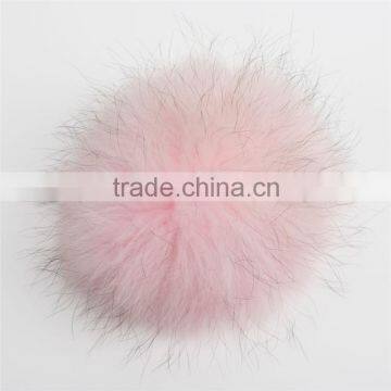 RFB002A Multicolor real raccoon fur balls Pompom for beanie bags accessory