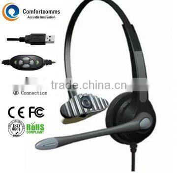 Call center usb computer headsets with adjustable mic HSM-900RPQDUSBC