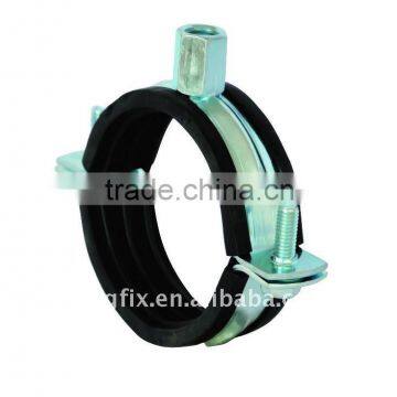 pipe clamp with rubber and nut