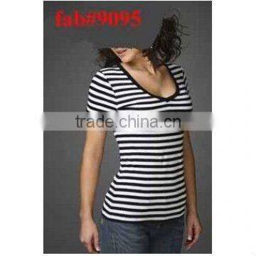 Yarn Dyed Women Striped T-Shirt