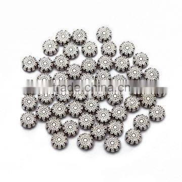 Top Quality 6mm Sunflower Style #2 Tibetan Silver Flower Metal Spacer Beads 50pcs per Bag For Jewelry Making Findings